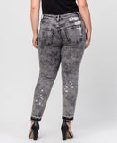 Back product images of Morning Light - Plus Mid Rise Distressed Crop Skinny