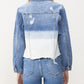 Back product images of Tidal Waves - Classic Crop Denim Jacket