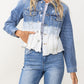 Front product images of Tidal Waves - Classic Crop Denim Jacket