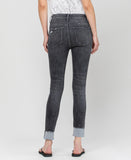 Back product images of Cement - High Rise Crop Skinny Jeans with Cuff