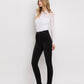 Left 45 degrees product image of Washed Black - Super High Rise Ankle Skinny Jeans