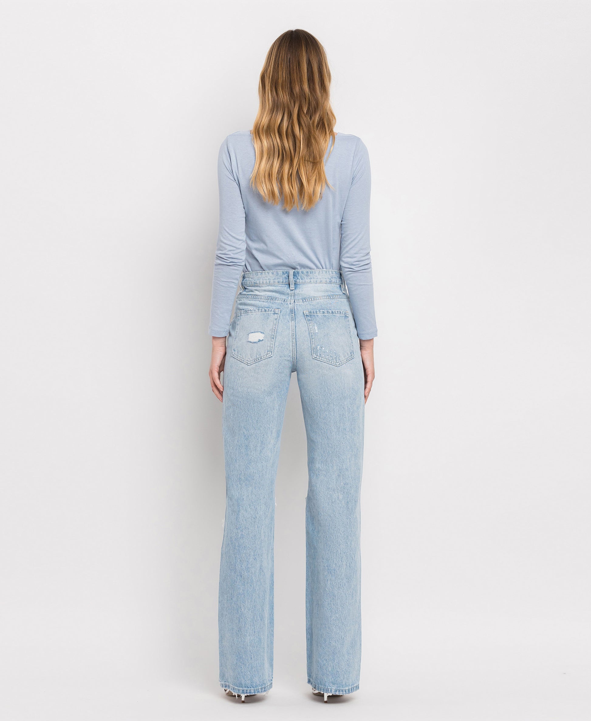 Back product images of Sunny Plains - 90's Vintage Flare Denim Jeans