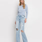 Right 45 degrees product image of Sunny Plains - 90's Vintage Flare Denim Jeans