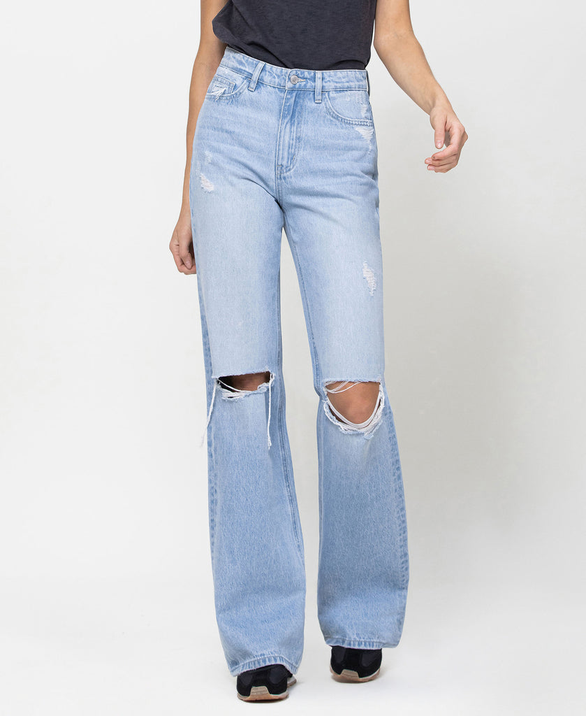 Front product images of Sunny Plains - 90's Vintage Flare Denim Jeans