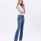 Right 45 degrees product image of Walking on Sunshine - High Rise Stretch Slim Boot Cut Flare Jeans