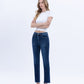 Left 45 degrees product image of Growing Light - Super High Rise Slim Crop Straight Jeans