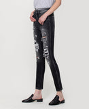 Left side product images of Feel It Still - Distressed High Rise Skinny Jeans