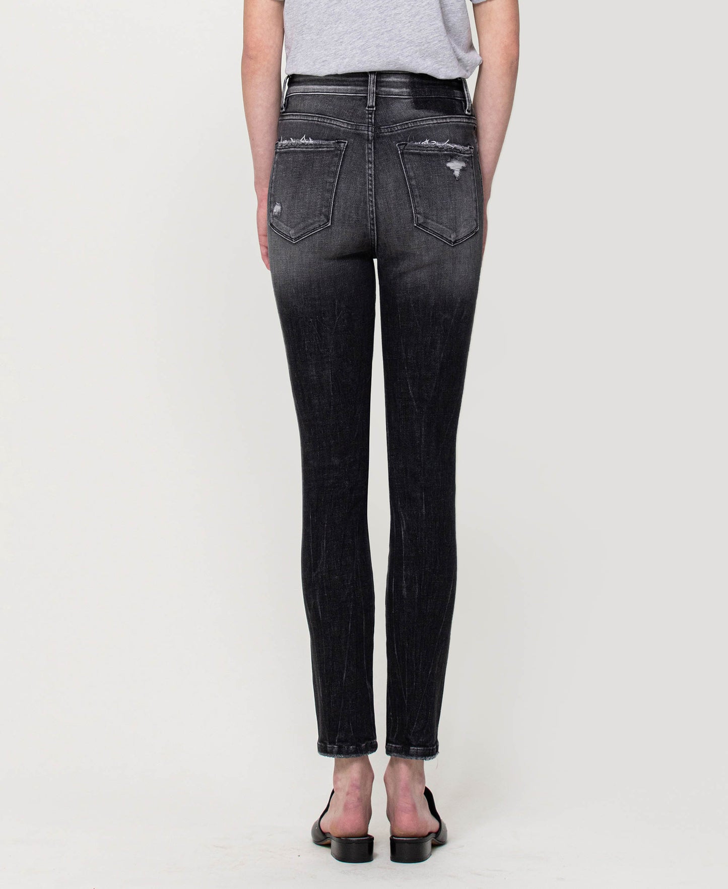 Back product images of Feel It Still - Distressed High Rise Skinny Jeans