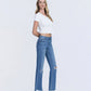 Right 45 degrees product image of Forget - Mid Rise Raw Step Hem Kick Flare Jeans