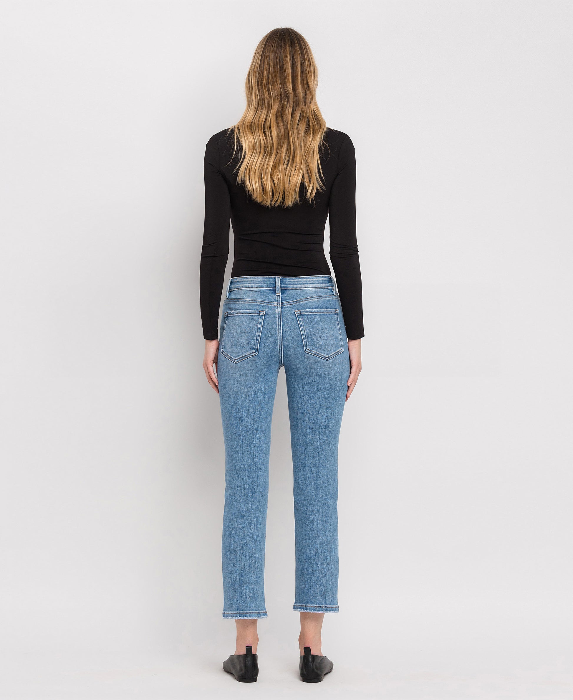 Back product images of Perfect For Now - High Rise Cropped Slim Straight Jeans