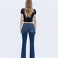 Back product images of Chemical Mood - High Rise Distressed Hem Flare Jeans