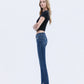 Left 45 degrees product image of Chemical Mood - High Rise Distressed Hem Flare Jeans