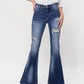 Front product images of Giant Step - Distressed High Rise Flare Jeans