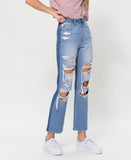 Right 45 degrees product image of Full Village - 90's Vintage Straight Jeans