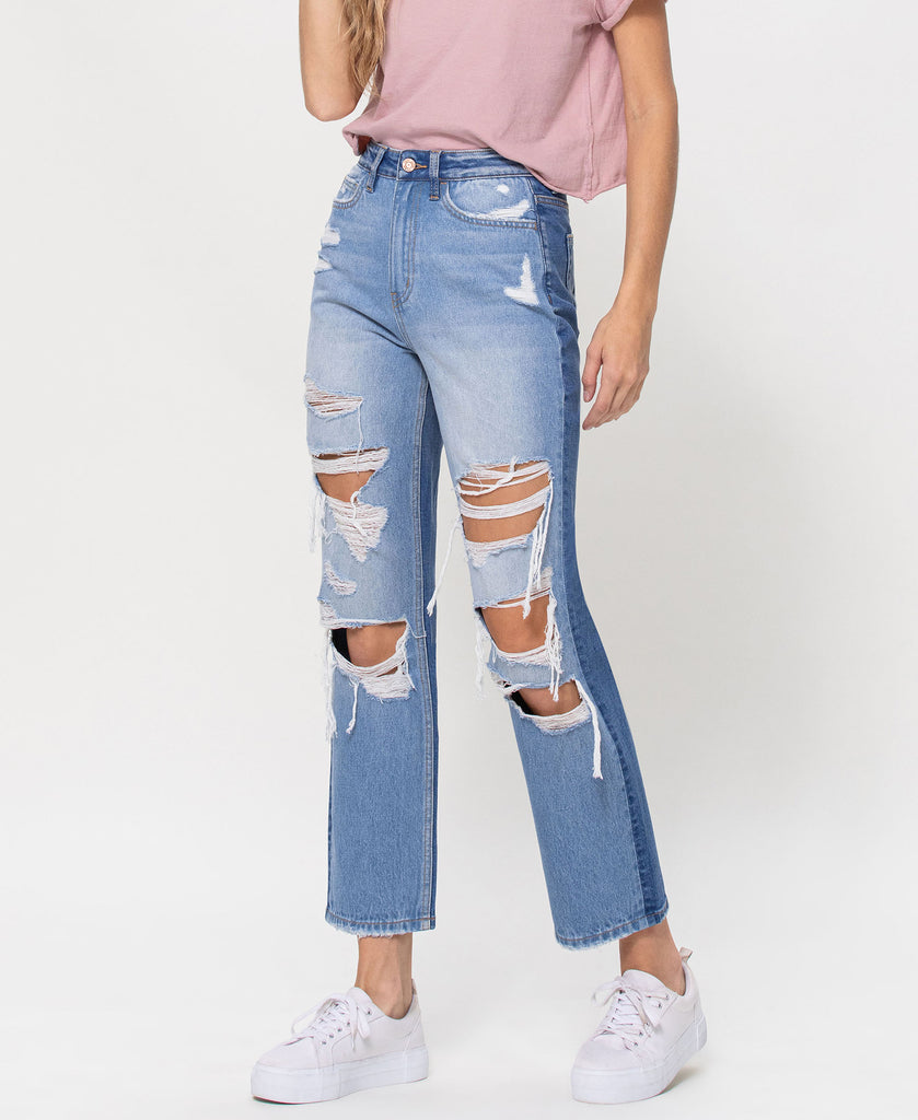 Left 45 degrees product image of Full Village - 90's Vintage Straight Jeans