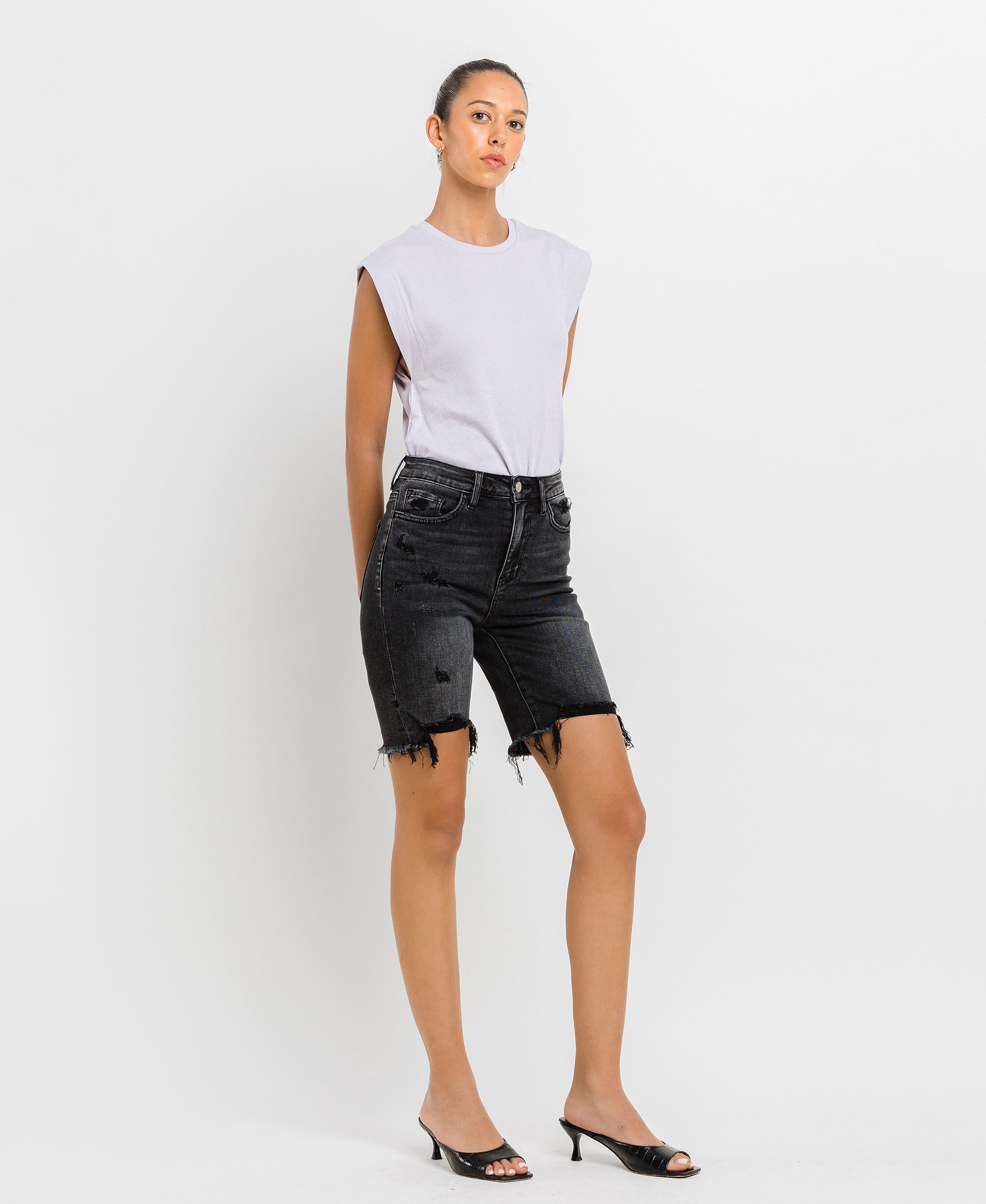Right 45 degrees product image of Star Affair - Super High Rise Biker Shorts