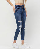 Right 45 degrees product image of Me Started - High Rise Triple Waistband Skinny Jeans
