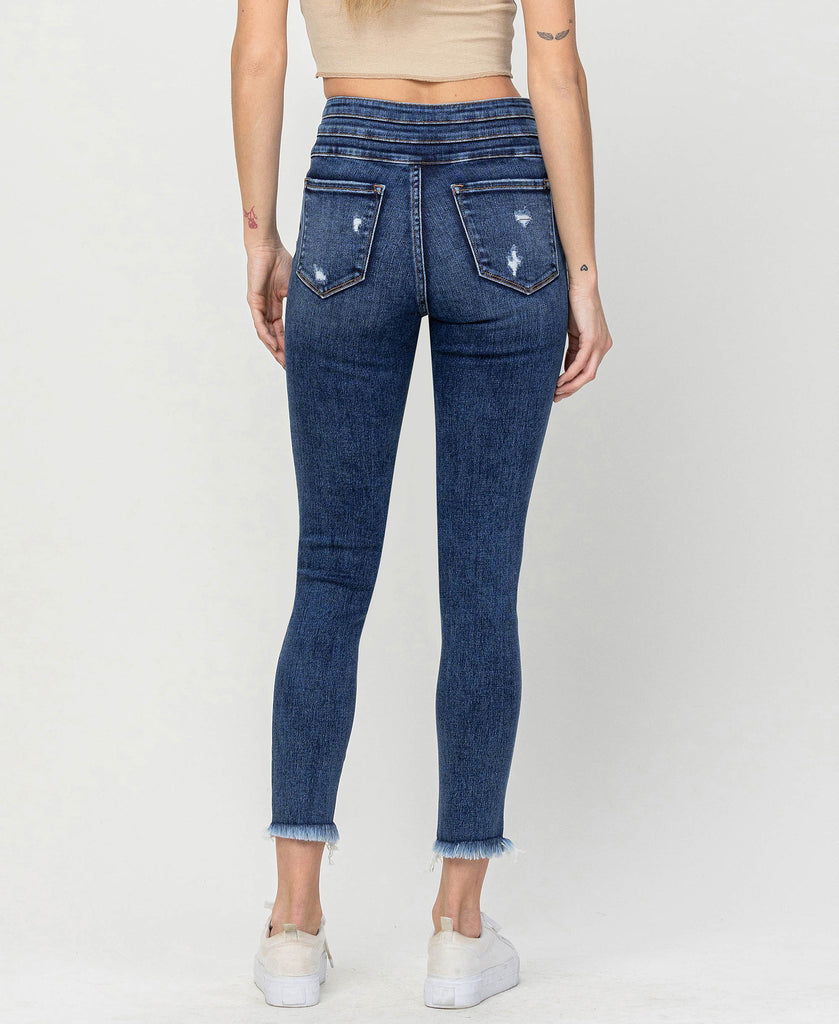 Back product images of Me Started - High Rise Triple Waistband Skinny Jeans