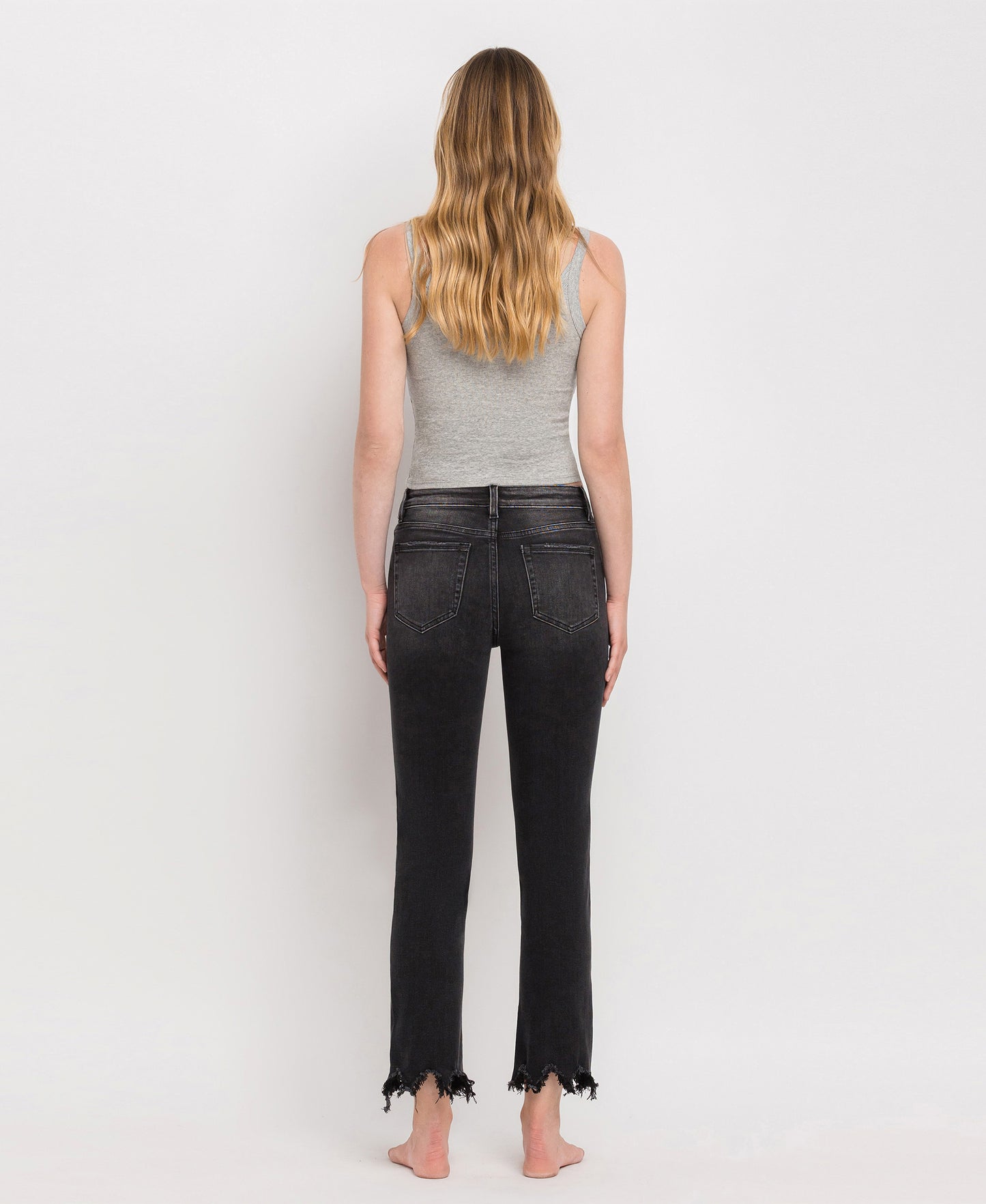 Back product images of In A Bottle - High Rise Slim Straight Jeans