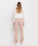 Back product images of Coral - Vintage High Rise Distressed Cropped Flare Jeans
