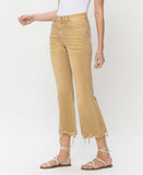 Left 45 degrees product image of Croissant - Vintage High Rise Cropped Flare Jeans