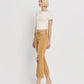 Left 45 degrees product image of Army Khaki - Vintage High Rise Cropped Flare Jeans