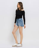 Left 45 degrees product image of Unfettered - High Rise Bandless Boyfriend Shorts