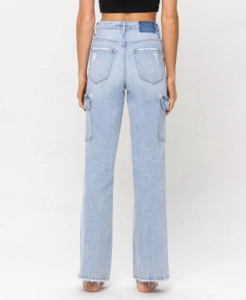 Back product images of Reverent - Super High Rise 90's Vintage Utility Straight Jeans