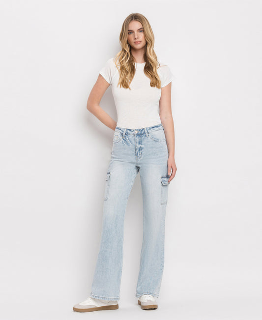Front product images of Reverent - Super High Rise 90's Vintage Utility Straight Jeans