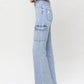 Left side product images of Reverent - Super High Rise 90's Vintage Utility Straight Jeans