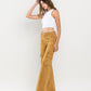 Left 45 degrees product image of Golden Brown - High Rise Utility Cargo Wide Jeans
