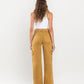 Back product images of Golden Brown - High Rise Utility Cargo Wide Jeans