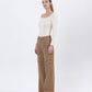 Left 45 degrees product image of Sinopia Fresco - High Rise Utility Cargo Wide Jeans