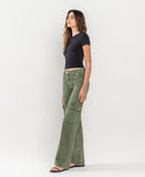 Left 45 degrees product image of Thyme - High Rise Utility Cargo Wide Leg Jeans