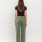 Back product images of Thyme - High Rise Utility Cargo Wide Leg Jeans