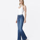 Left 45 degrees product image of Gleefully - Mid Rise Trouser Hem Flare Jeans