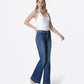 Right 45 degrees product image of Gleefully - Mid Rise Trouser Hem Flare Jeans
