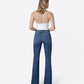 Back product images of Gleefully - Mid Rise Trouser Hem Flare Jeans