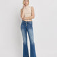 Front product images of Gleefully - Mid Rise Trouser Hem Flare Jeans