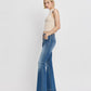 Left 45 degrees product image of Gleefully - Mid Rise Trouser Hem Flare Jeans