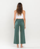 Back product images of Mallard Green - High Rise Crop Wide Leg Jeans