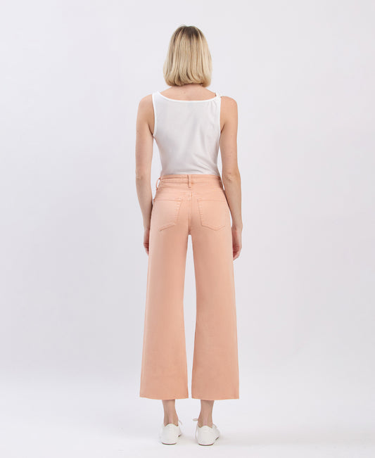 Back product images of Soft Sand - High Rise Wide Leg Jeans