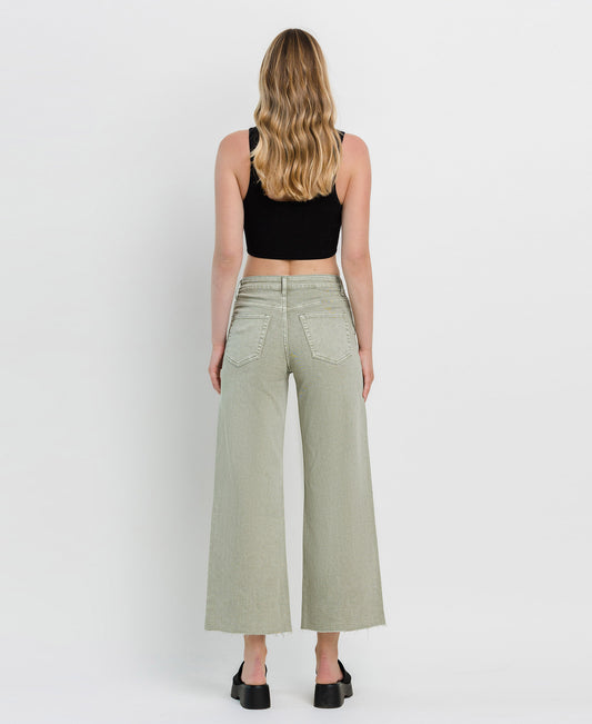Back product images of Swamp - High Rise Ankle Wide Leg Jeans