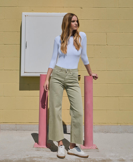 Editorial image of Swamp - High Rise Ankle Wide Leg Jeans