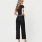 Back product images of Black - High Rise Crop Wide Leg Jeans
