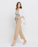 Left 45 degrees product image of Doeskin - High Rise Crop Wide Leg Jeans