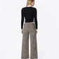 Back product images of Leopard - High Rise Animal Print Raw Hem Crop Wide Leg Jeans
