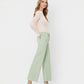 Right 45 degrees product image of Mint - High Rise Raw Hem Crop Wide Leg Jeans