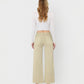 Back product images of Olive - High Rise Raw Hem Crop Wide Leg Jeans