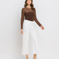 Right 45 degrees product image of Optic White - High Rise Crop Wide Leg Jeans